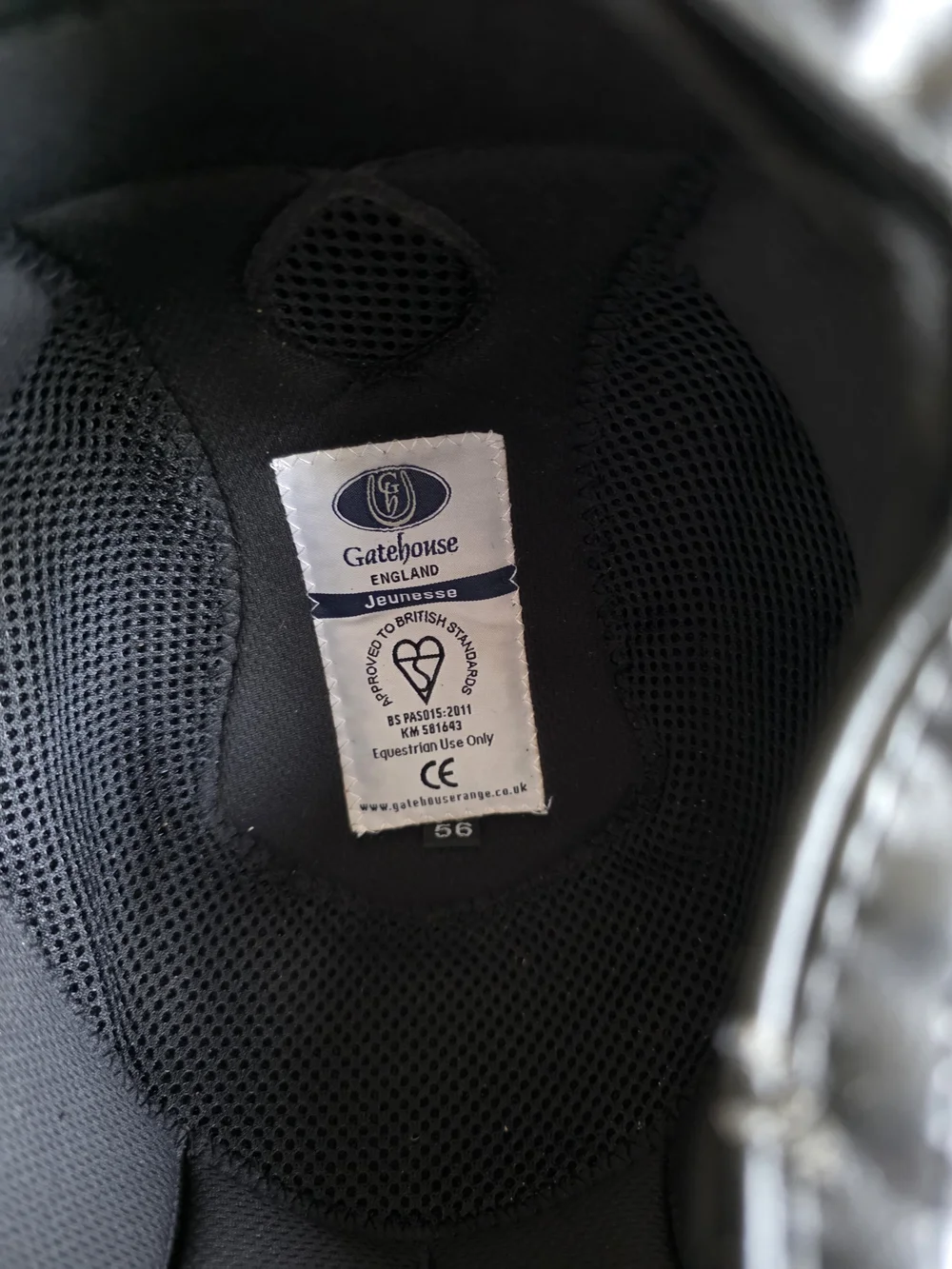 Kids Black Equestrian Riding Helmet with Secure Chin Strap